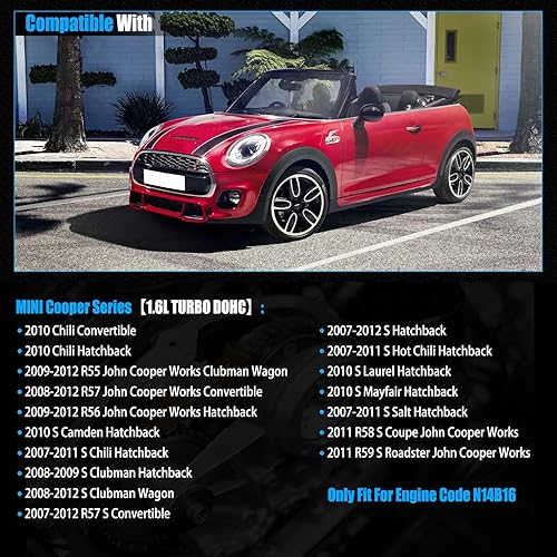 Miniatura 5 de AUCERAMIC Kit de cadena de distribución de motor N14B16 para Mini Cooper S R55 R56 R57 R58 R59 1.6L Turbo Replace# 11317516088, 11317534833,