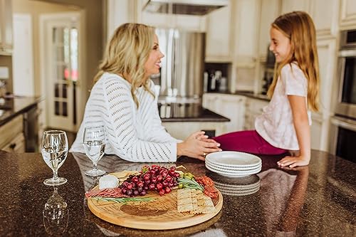 Miniatura 2 de PICNIC TIME Star Wars Death Star - Tabla de servir de 16 pulgadas, tabla de queso de madera, tabla de charcutería, tabla de cortar (Parawood)