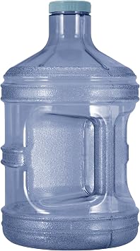 Geo Sports Bottles 1 Gallon BPA Free Reusable Leakproof Sports Water Bottle Jug with Handle Includes 48mm Lid Dark Blue