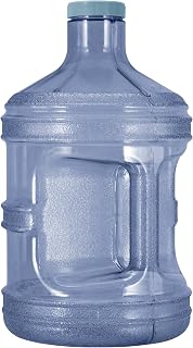 Geo Sports Bottles 1 Gallon BPA Free Reusable Leakproof Sports Water Bottle Jug with Handle Includes 48mm Lid (Dark Blue)