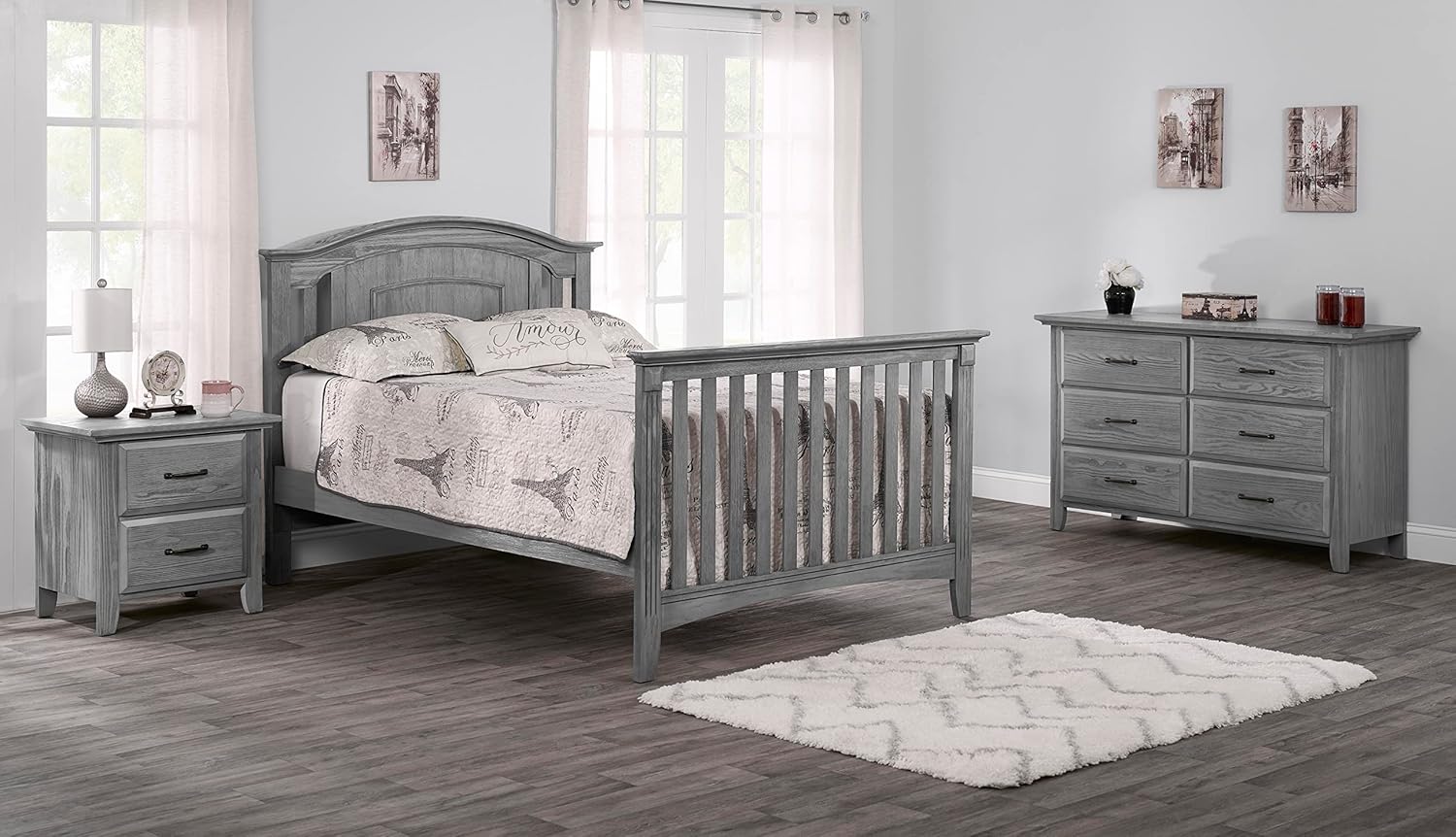 Oxford Baby Universal Full Bed Conversion Kit, Graphite Gray, GreenGuard Gold Certified