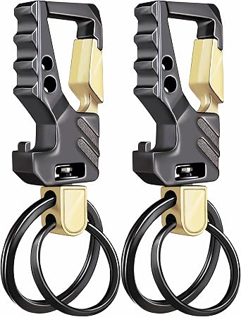 GABOX 2Pcs Keychain Carabiner Keyring Car Key Holder Key Chain Clip