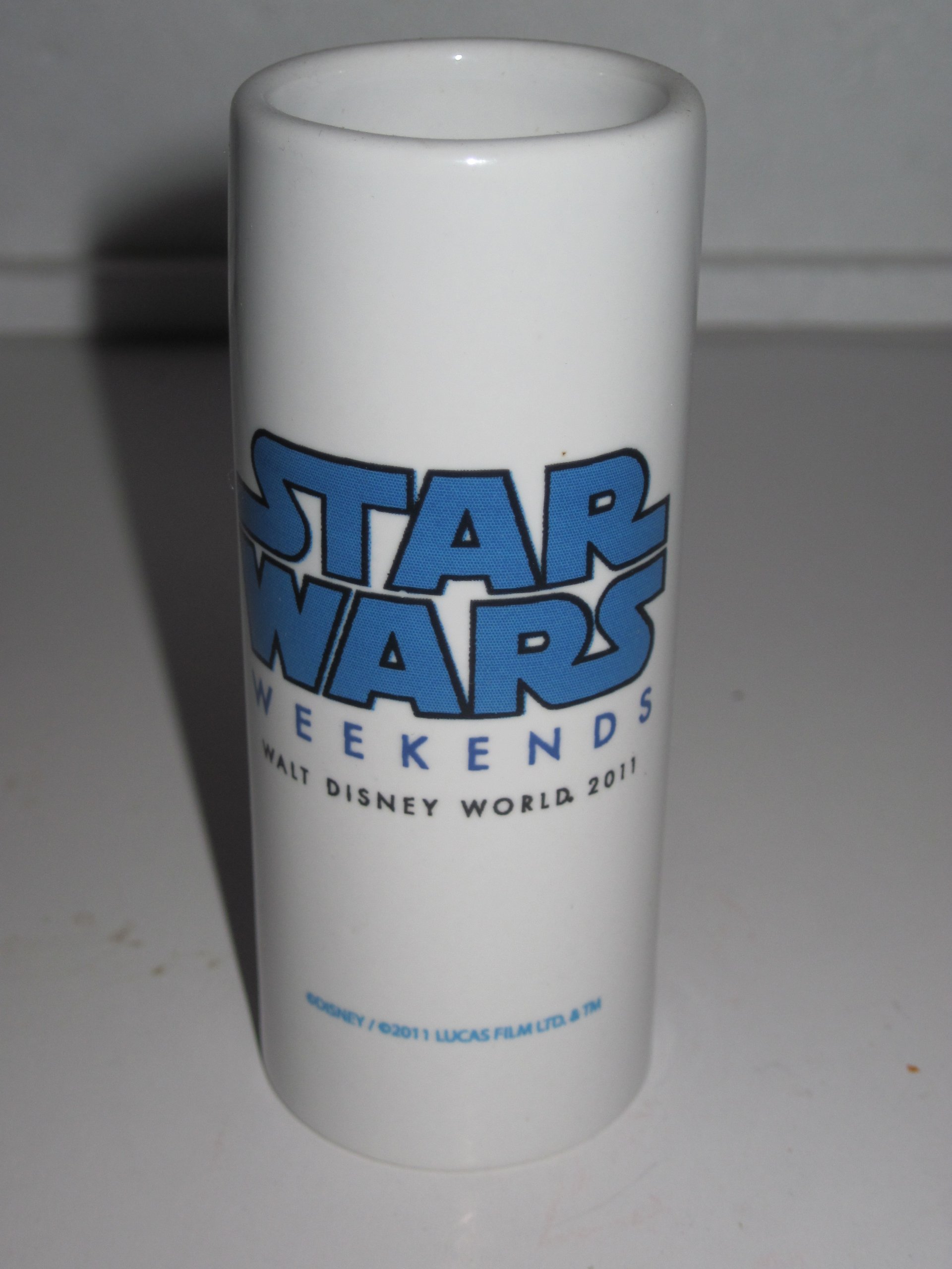 Verre à shot Star Wars Weekend 2011 Disney en céramique blanche de collection