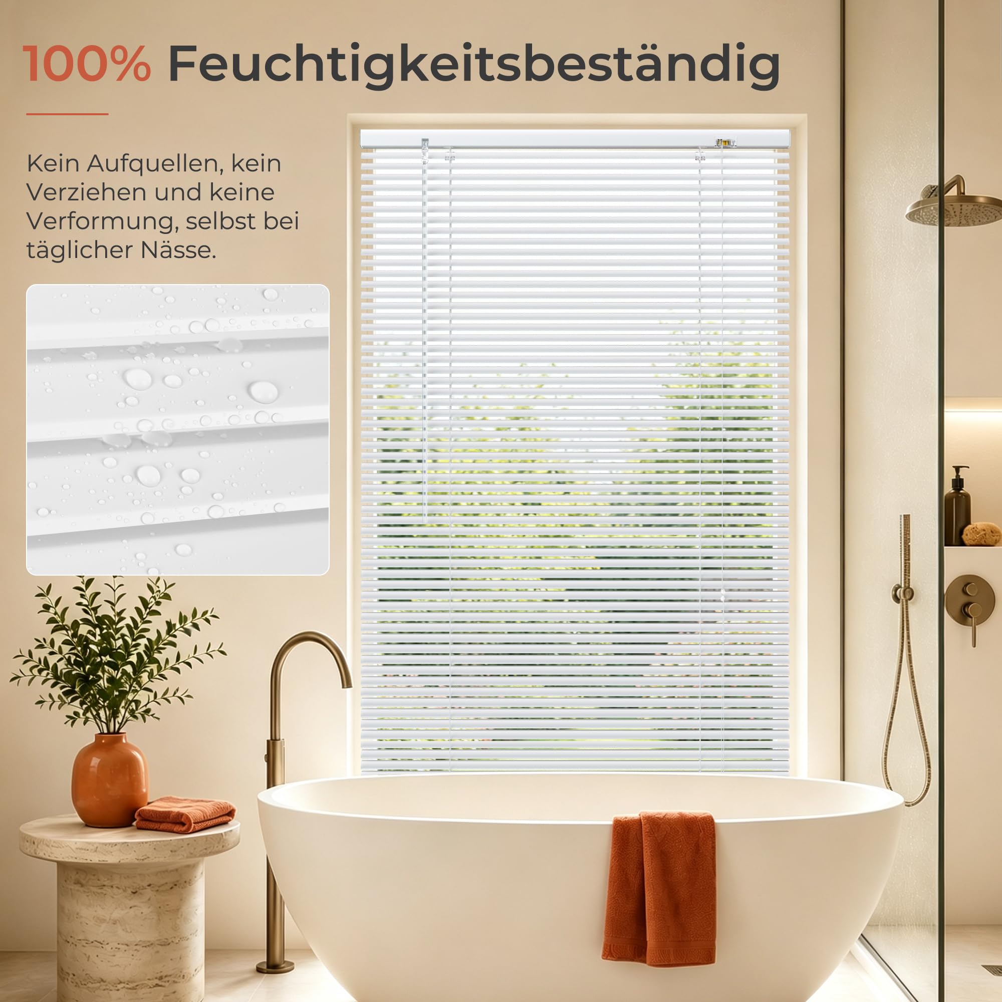 HOMEDEMO Alu Jalousien Fenster ohne Bohren L-Lamellen, 150x175cm, weiß | Aluminium Jalousien für Fenster Innen,Lichtschutz Blendschutz Sonnenschutz, Klemmfix Halterung, Fenster Jalousien Innen