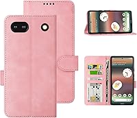 Vista 22 de Eastcoo Funda tipo cartera con tapa para Google Pixel 7a, piel sintética y protección de poliuretano termoplástico, 3 ranuras para tarjetas, función