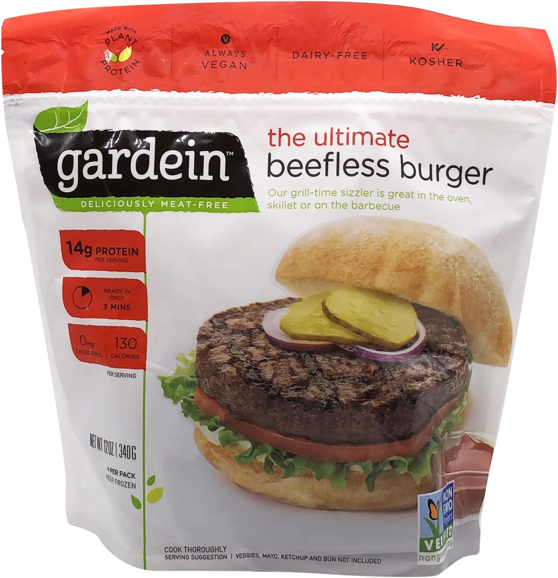 Gardein, Burger Beefless Ultimate, 12 Ounce