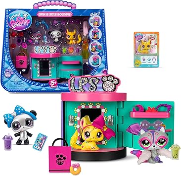 Littlest Pet Shop -Spin & Style Boutique - Series 4 - Gen 7 Authentic LPS Bobble Head Toy Figure, Collectible Toy Animal, Ages 4+