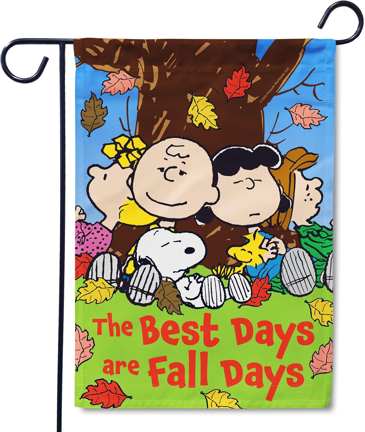 Flagology, PEANUTS Fall Days Are the Best Days - Garden Flag 12" x 18", Outdoor Flag, Exclusive Premium Fabric, Officially Licensed, Fall, Autumn