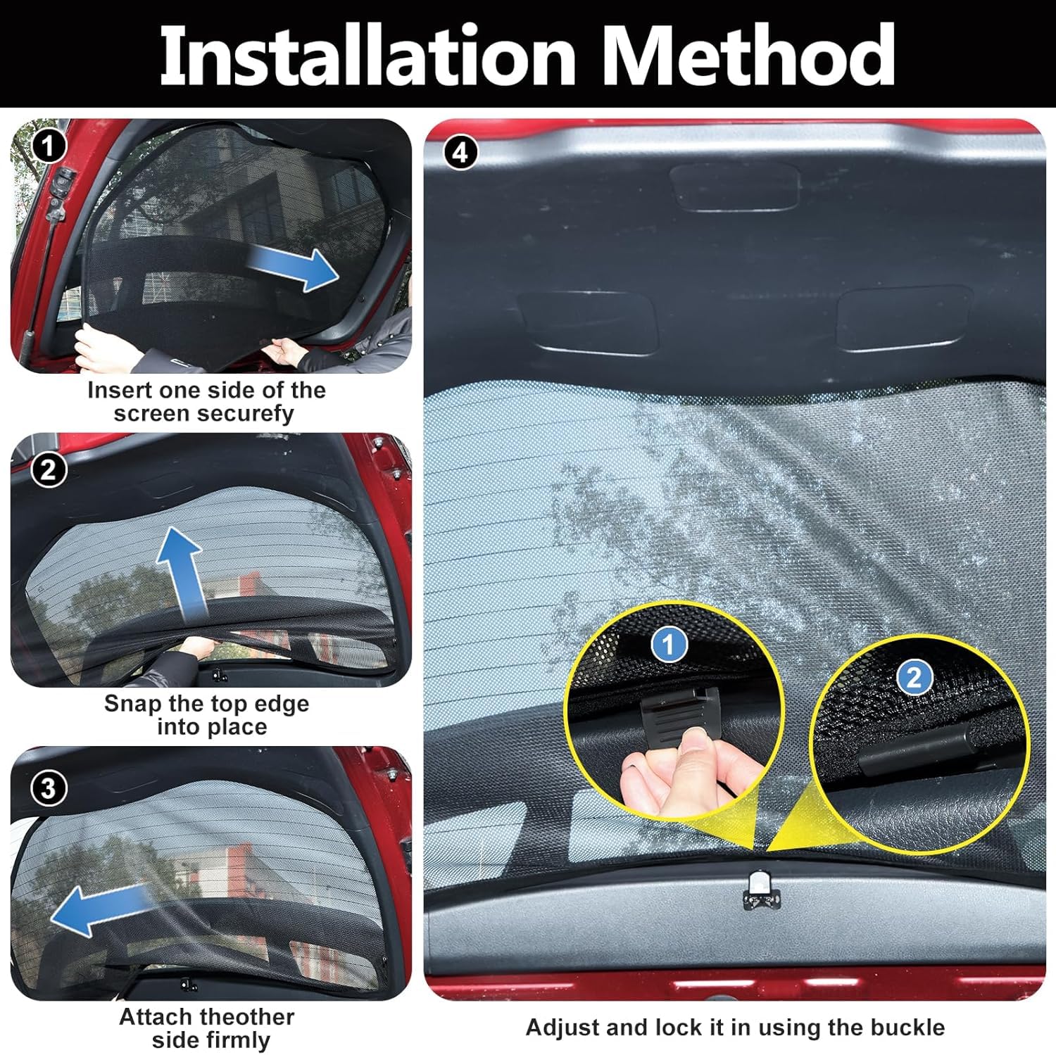 ZATOOTO Parasol Ventanas Traseras Coche para VW T6, Protección Solar, Antirrayos UV, Apto para Niños, Plegable