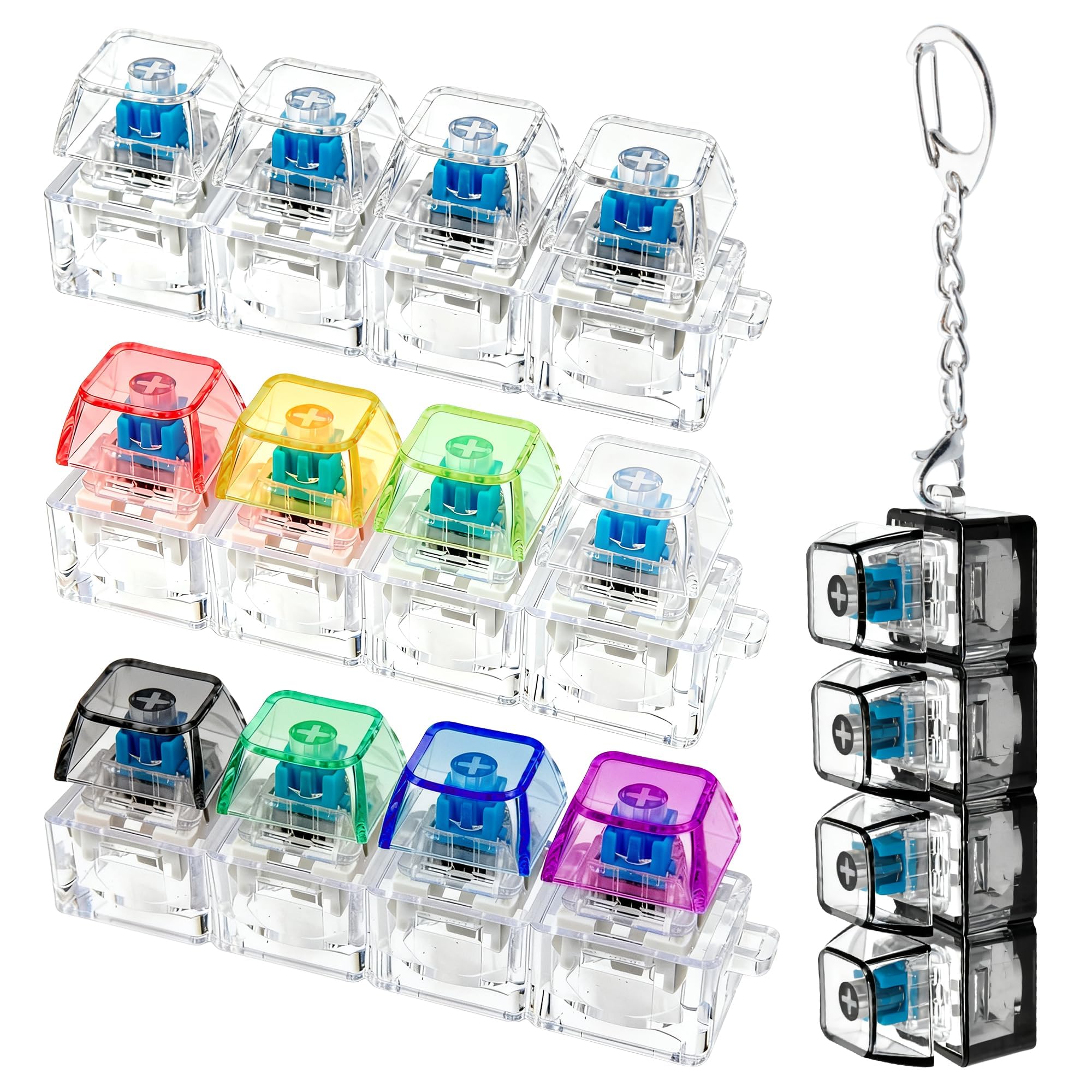 Amazon.com: 4 PCS Keyboard Fidget Toy, Keyboard Fidget Keychain 4