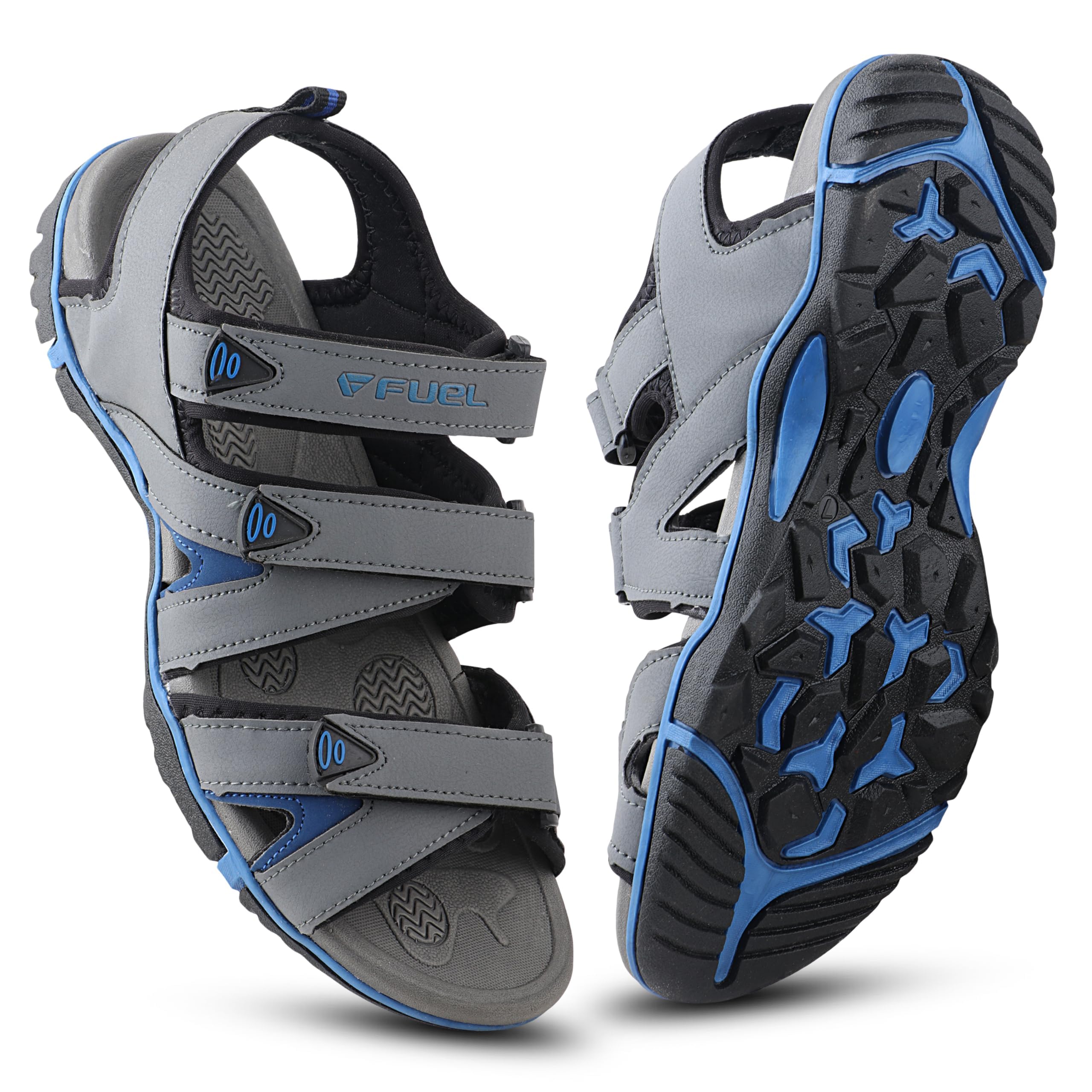 FUELSandals & Floaters for Mens & Boys Comfortable & Lightweight Dailywear, Anti-Skid Flexible & Breathable for Running, Walking Stylish Casual Sandal for Outdoor Footwear For Gents (Charlie)