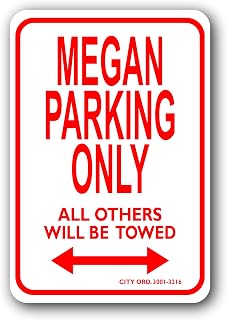 Mini Parking Sign 6" x 9" Personalized Name Sign - Room Signs, Novelty Signs - Megan