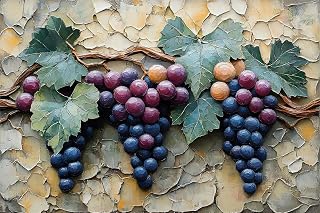 KY-lunk DIY Paint by Numbers for Adults Beginner, Vine Leaves Twining Around Bunch of Grapes, Paint by Numbers Kit Painting by Numbers for Adults, 16" x 20"