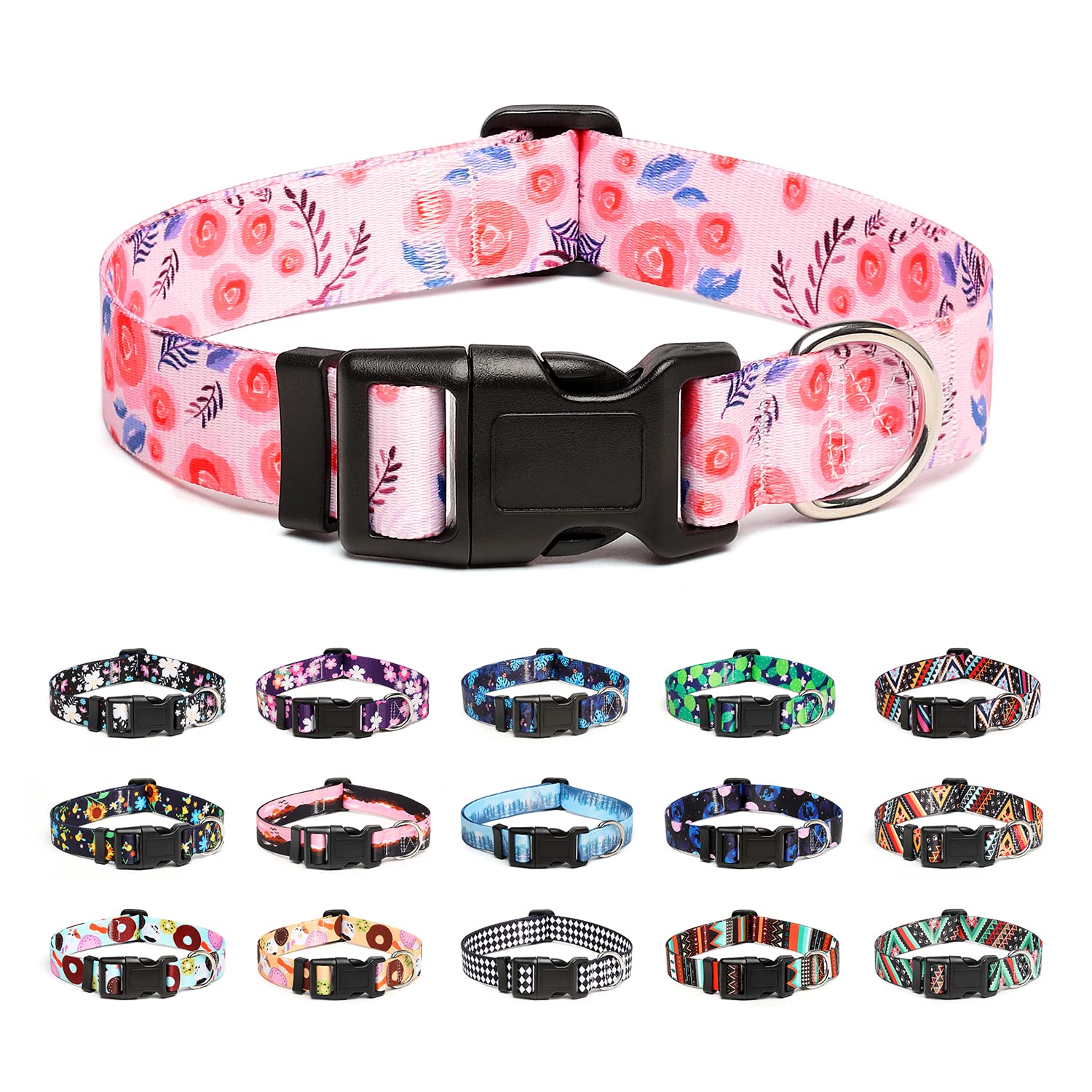 Mercano Collar ajustable para perro, patrones de diseño especial, nailon suave, cómodo y duradero, para perros pequeños, medianos y grandes (S, oro étnico) — view 17