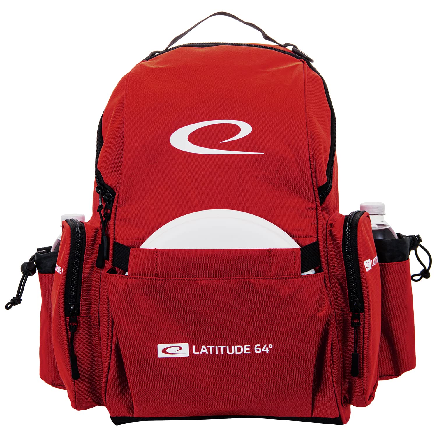 Latitude 64 Swift Disc - Mochila de golf | Bolsa ligera para frisbee con almacenamiento de más de 15 discos | Duradero y elegante (rojo salvo)