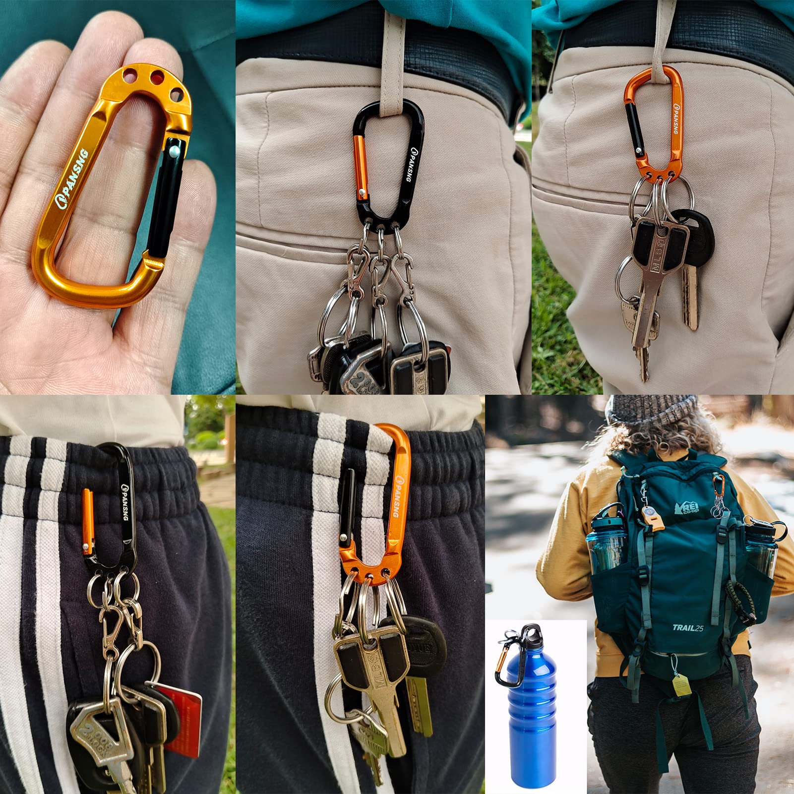 Amazon.co.jp: PANSNG アルミ製 簡単リリース マルチホール キー