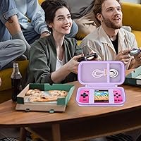 Vista 7 de BOVKE Carrying Case Compatible with Anbernic RG35XX H Retro Handheld Game Console, RG35XX H Retro Gaming Console Travel Bag with Mesh Pocket for TF