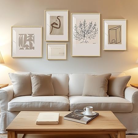 Framed Matisse Abstract Neutral Wall Art