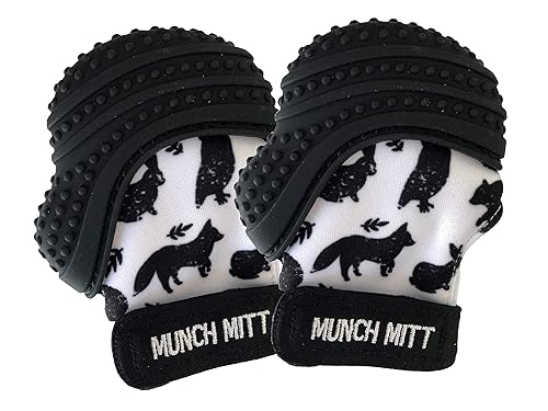 Malarkey Kids Munch Mitt 2-Pack  Manopla para la dentición del bebé protege las manos de masticar y saliva cura las encías dolorosas promueve el disponible en Yaxa Colombia