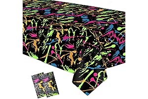 Neon Party Supplies Tablecloth: Electrify Your Celebrations