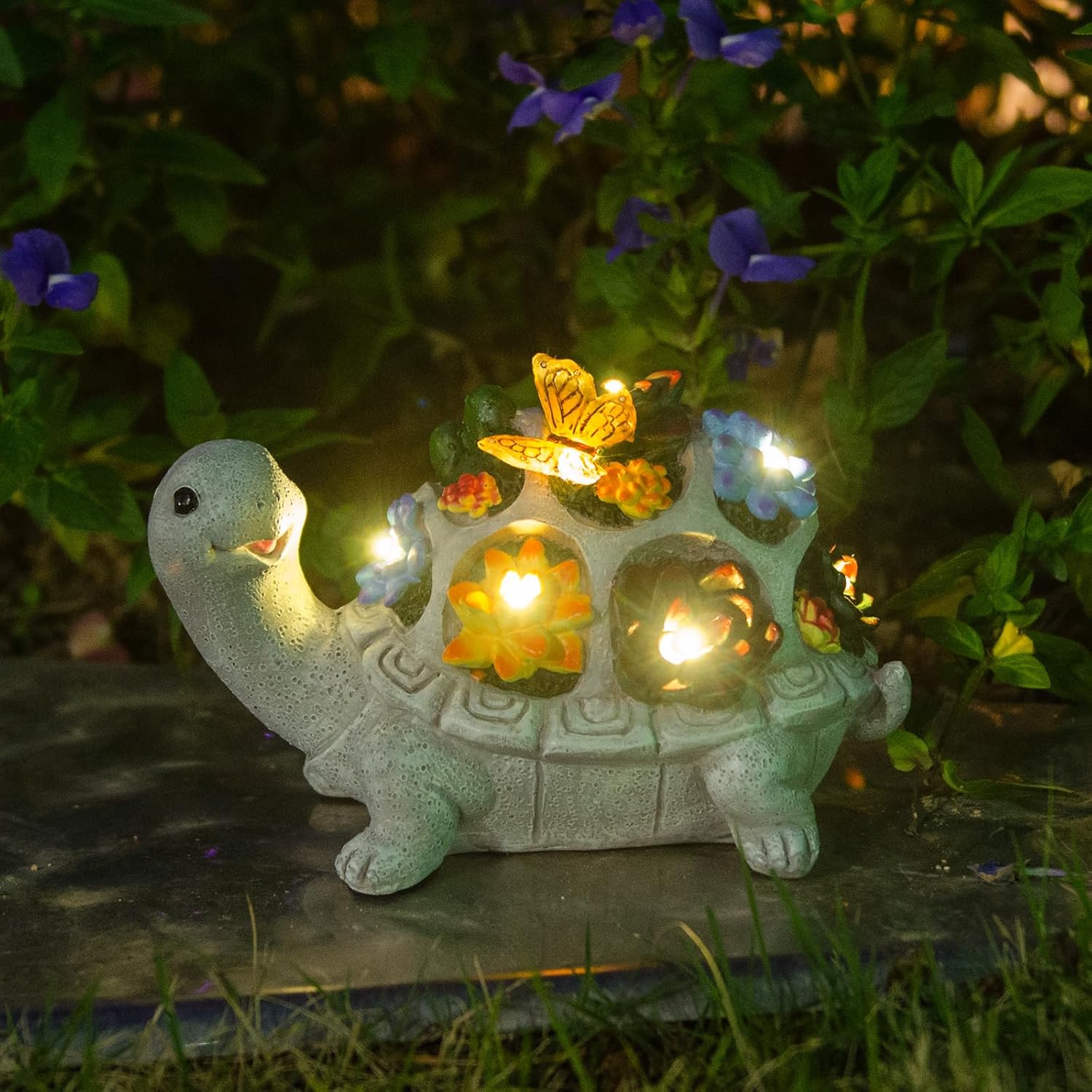 styleonme Solar Turtle Statue - Lawn, Patio, Balcony, Yard Ornament, Gardening Gift, Turtle Themed Gift