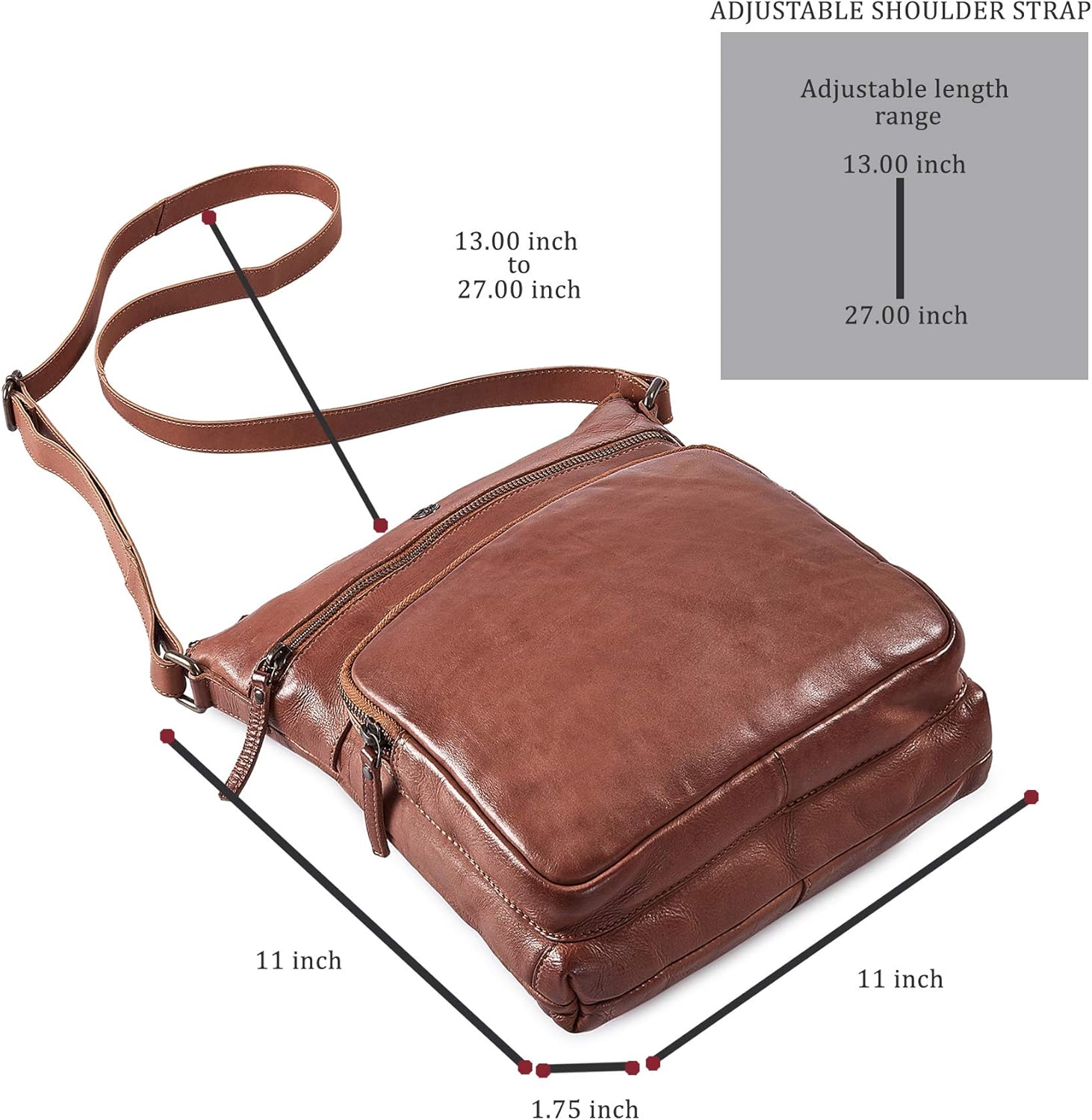 Crossbody Bags for Women Real Leather Purse Handmade Vintage Crossover Shoulder Pocketbook | Handmade, Vintage, Crossover - Image 3