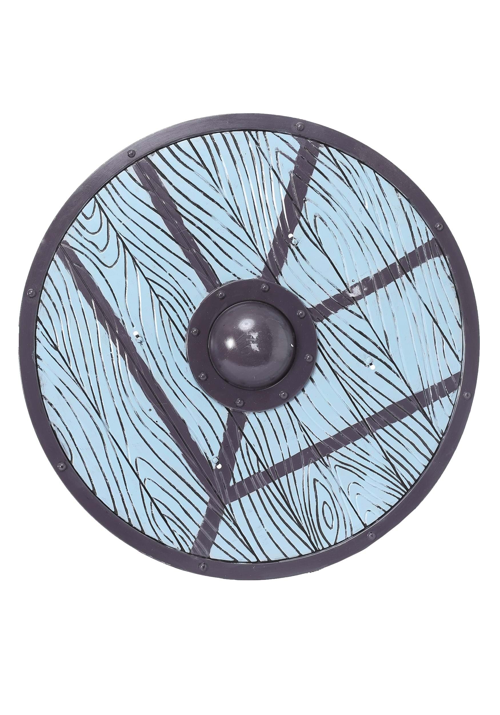 Fun CostumesVikings Lagertha Lothbrok Shield - Molded Plastic Shield with Arm Straps, 21 Inch Diameter for Viking Cosplay Party