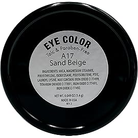 Pure Ziva Sand Beige Cool Toned Taupe Neutral Light Brown Pressed Powder Single Vegan Eyeshadow; Talc, Paraben & Cruelty Free