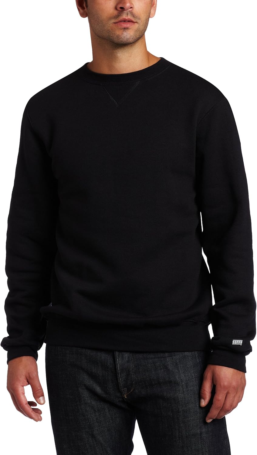 Soffe Men's Training Fleece Crew Sweatshirt at  Men’s Clothing store: Athletic Sweatshirts