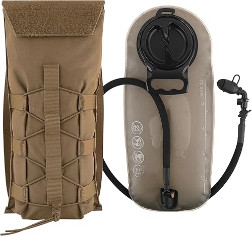 Vista 16 de PETAC GEAR 1.5L / 3L Mochila de hidratación táctica, bolsa de transporte Molle para mochila de día de 50 oz / 100 oz, mochila de agua con bolsa de MC