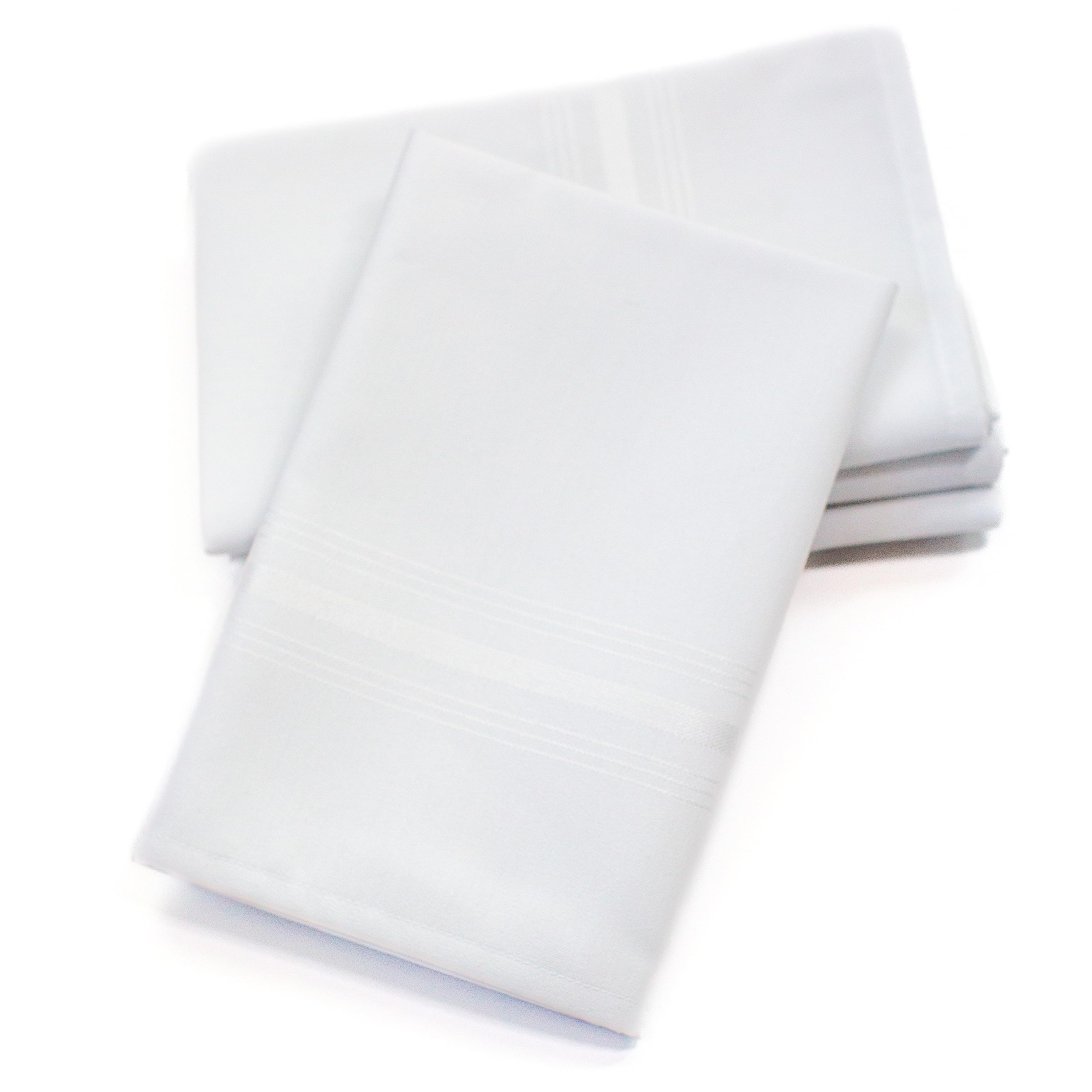 Fabric Textile Products | Signature Stripe Bistro Napkins | Durable and Stain-Resistant Polyester Cloth Dinner Napkins | 18