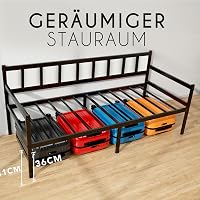 Dreamzie Day Bed 2-1 Fém Ágy - Kanapéágy 92x202 cm Fekete 5