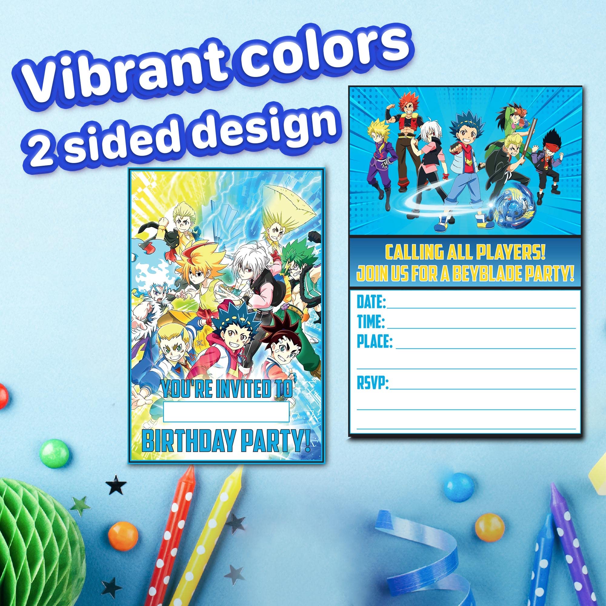 ENDLESS CHOICES 20 Kindergeburtstag Einladungskarten Mit Umschlägen – 15,2 X 10,2 Cm, Zum Selbstbeschriften, Fröhliches Design