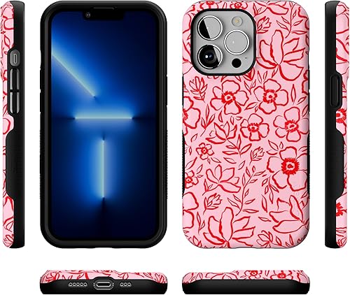 Vista 371 de Casely iPhone 13 Pro Case Compatible with MagSafe Blue Marble Case