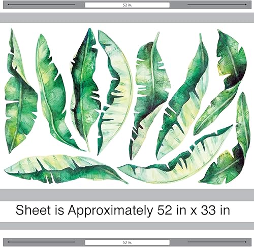 Miniatura 2 de Calcomanía de pared de acuarela de hojas de