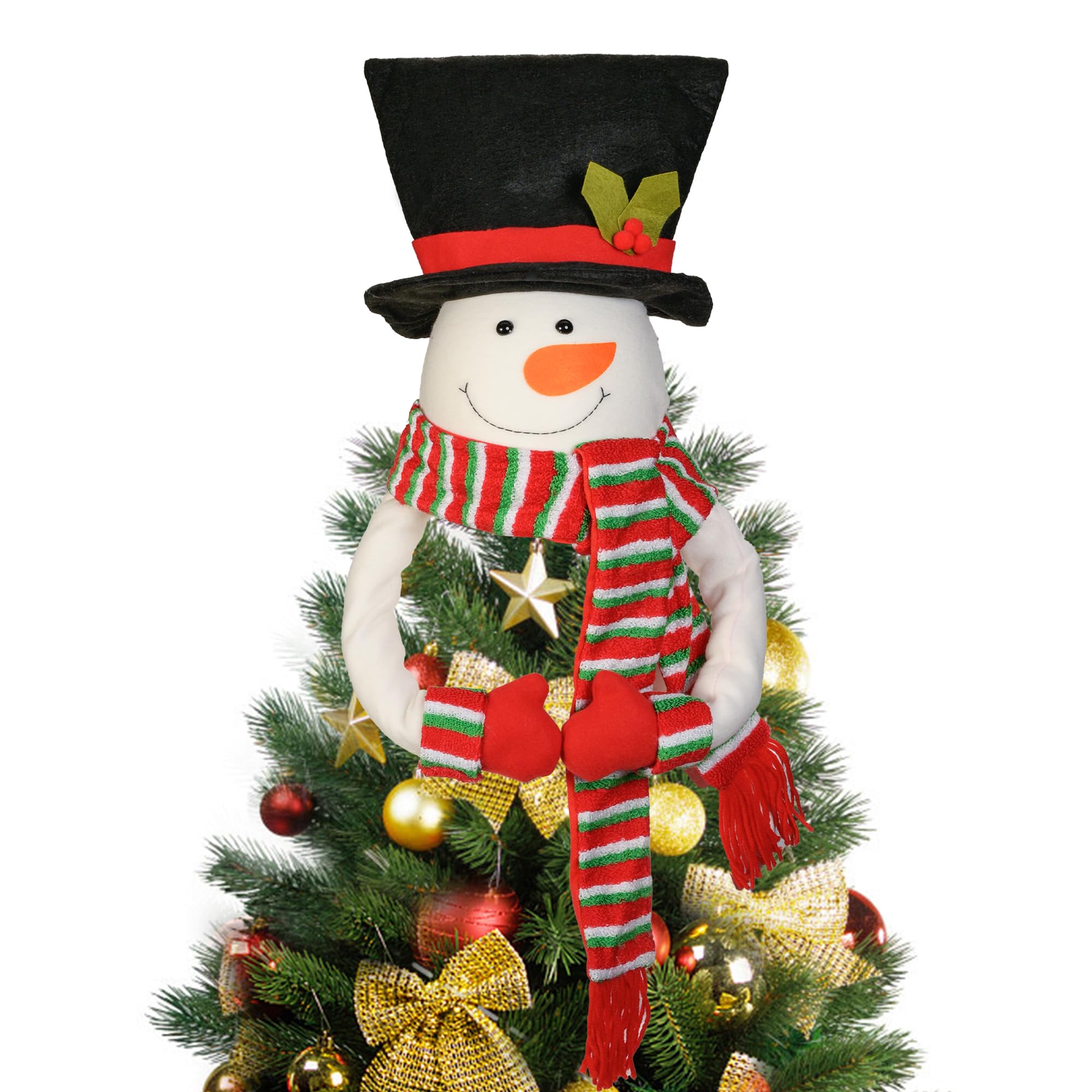 Decoración de árbol de Navidad en forma de muñeco de nieve para llenar de alegría tu hogar