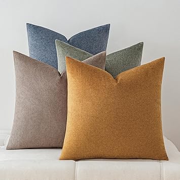 a moment Waterproof Throw Pillow Covers Set of 4,18x18 Inch Outdoor Stain Resistant Pet Friendly Pillowcases Cushion Covers for Patio Sofa and Living Room,Desert Grove