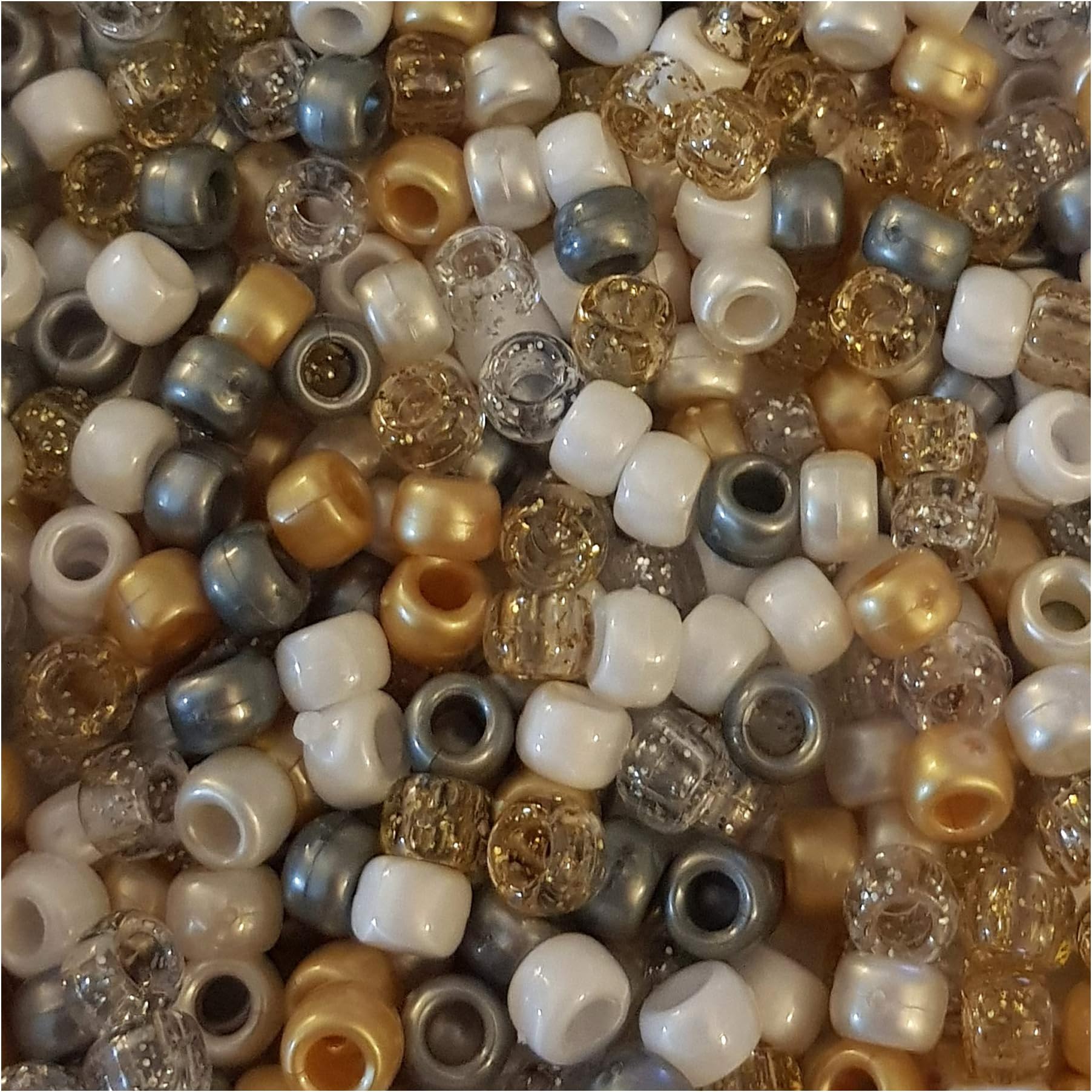 100 x Gold Angel Pony Bead Mix 9mm x 6mm