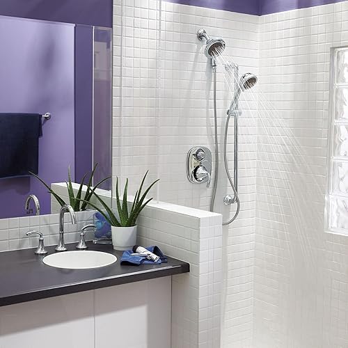 Miniatura 3 de Moen S6312 Icon Cabezal de ducha de una función de 5-78 pulgadas con caudal de 2.5 GPM, cromado