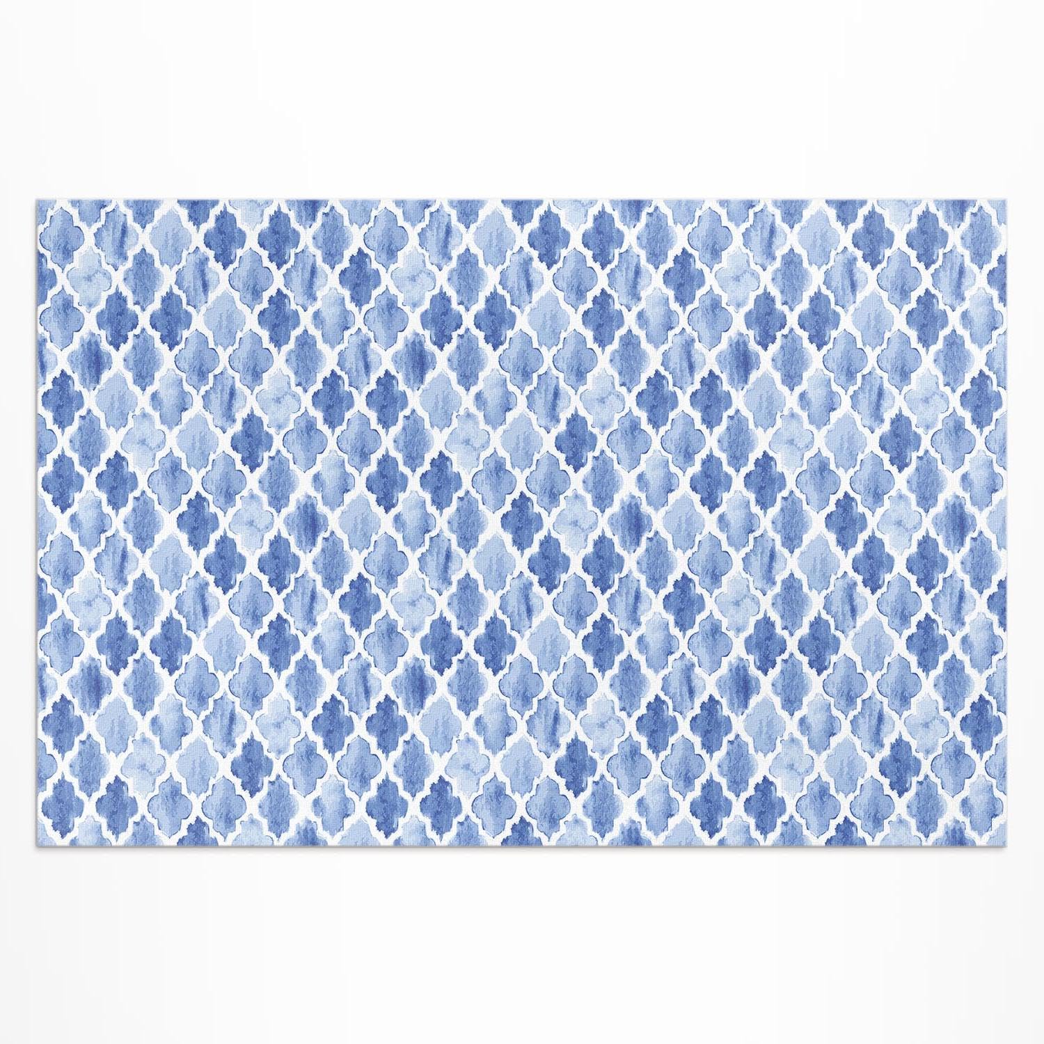 Tapis d'extérieur pour terrasse jardin balcon rectangle en PVC résistant