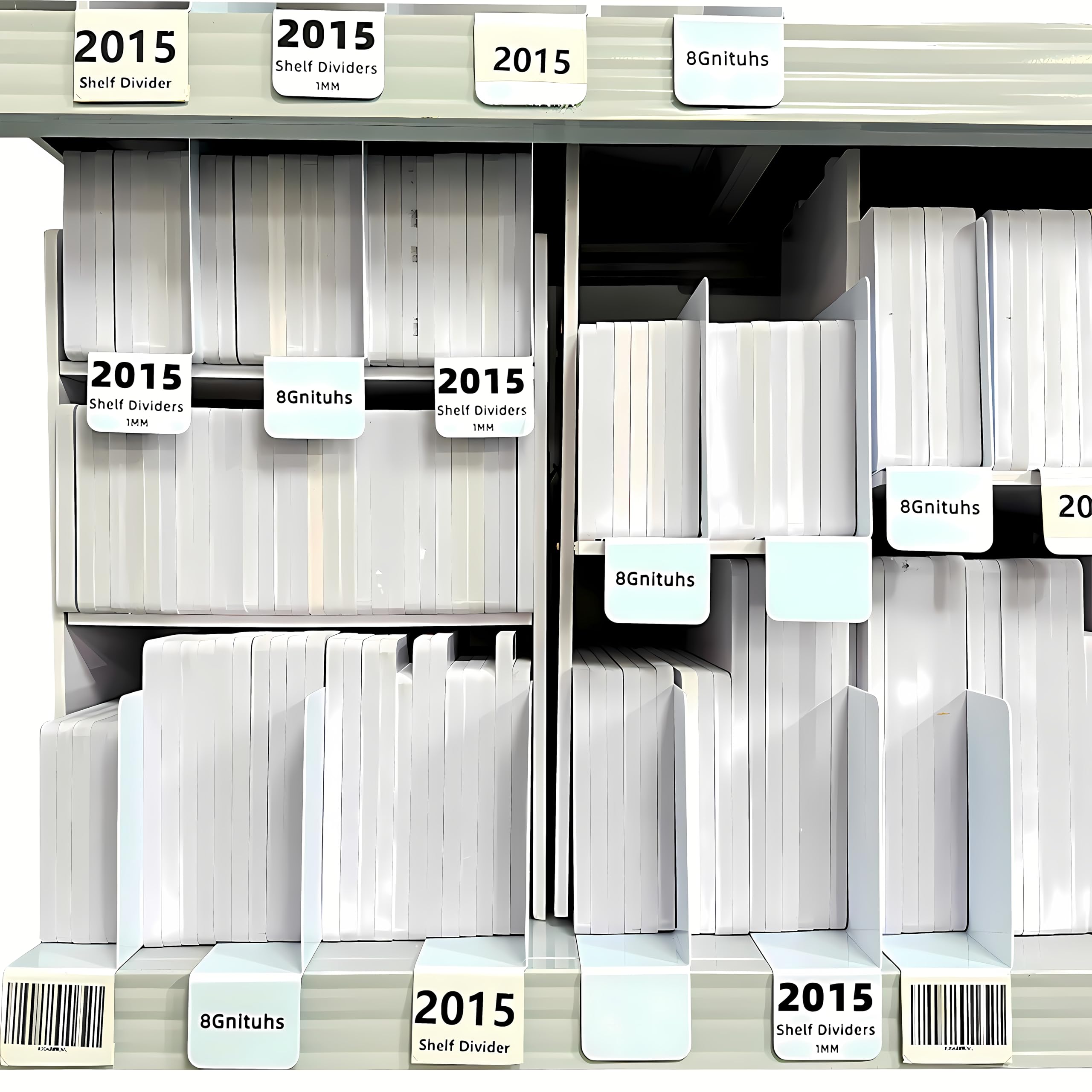 20 pezzi 20 * 15 cm 1 mm divisori per dimensioni rack mini divisori per scaffali per armadio; etichetta per scaffali; segnalibro per tracciamento libri;tessera biblioteca accessori creativi per libri