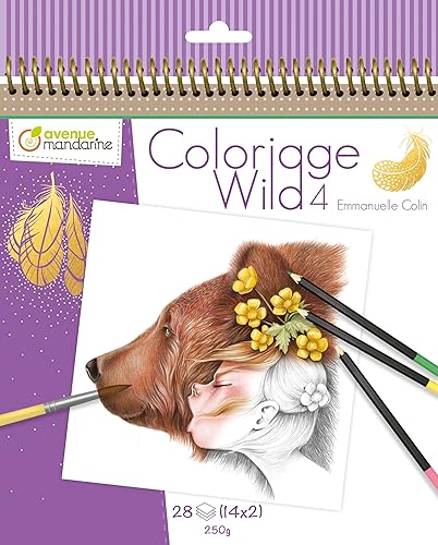 Avenue Mandarine Libro para colorear Coloriage Wild 4 de Emmanuelle Colin