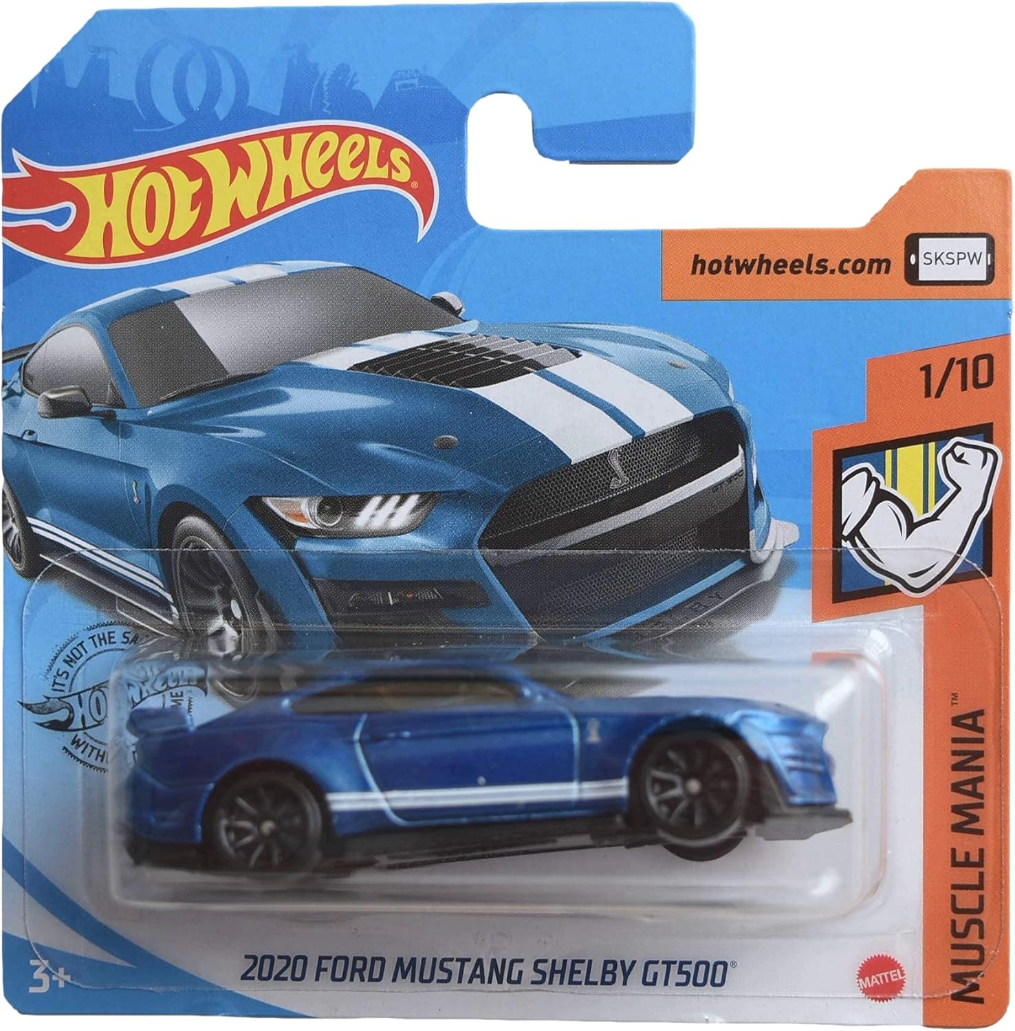Hot Wheels 2020 Ford Mustang Shelby GT500, Muscle Mania 1/10 Short Card