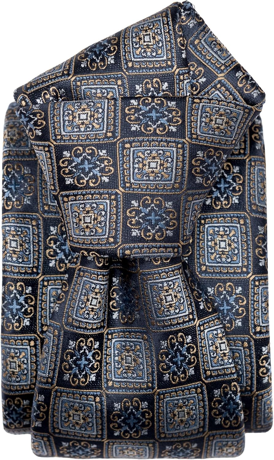 Elizabetta Extra Men's Long Jacquard Italian Silk Ties - Handmade Woven Neckties