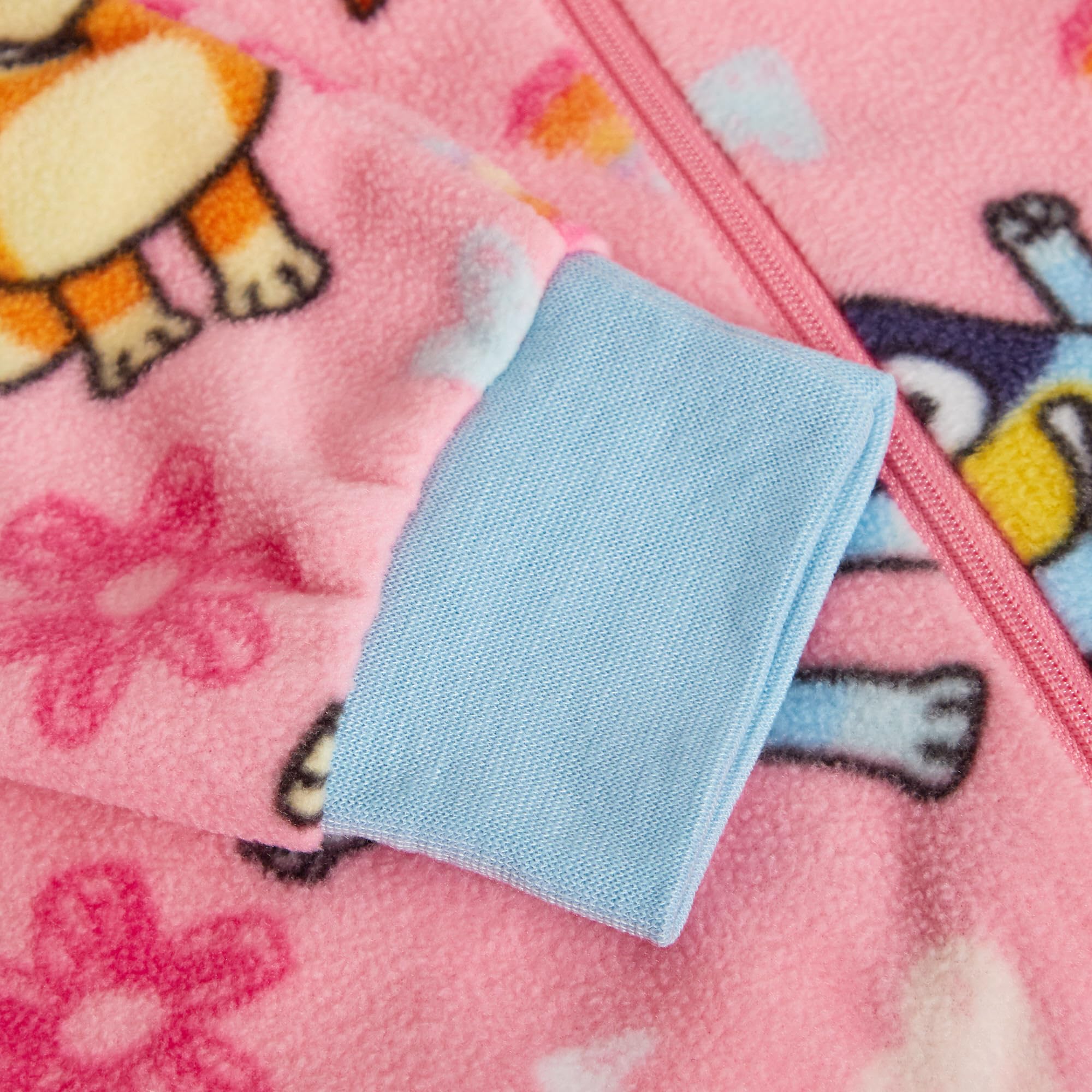 Combinaison Bleue pour Filles, avec Capuche habillée, Oreilles 3D, Pyjama Chaud Tout-en-Un pour Enfants, Pyjama en Polaire