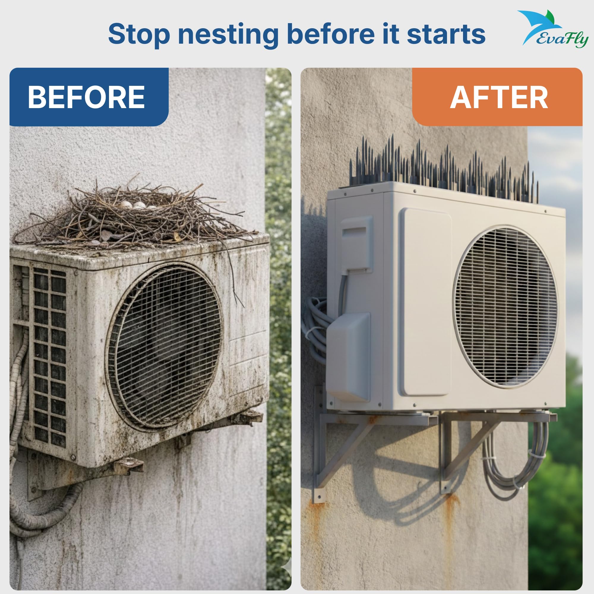 Evafly Bird Spikes - Pigeon Deterrent -5