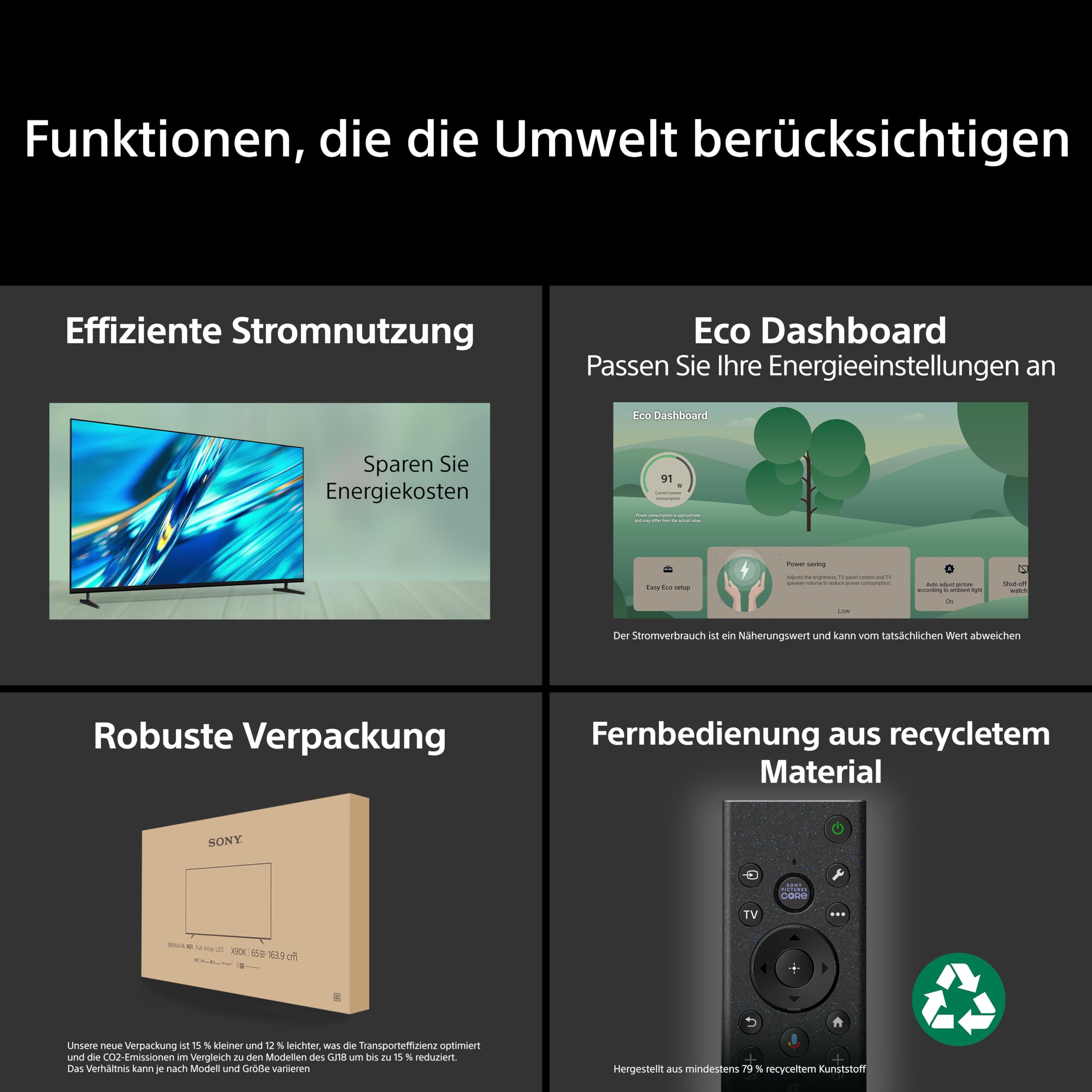 Sony BRAVIA 2 II 43 Zoll Fernseher, 4K Smart TV (Google TV), X1 Prozessor, 4K-Upscaling, Fernseher mit Dolby Atmos und DTS:X, PS5-Kompatibilität, 43S20M2, Modell 2026