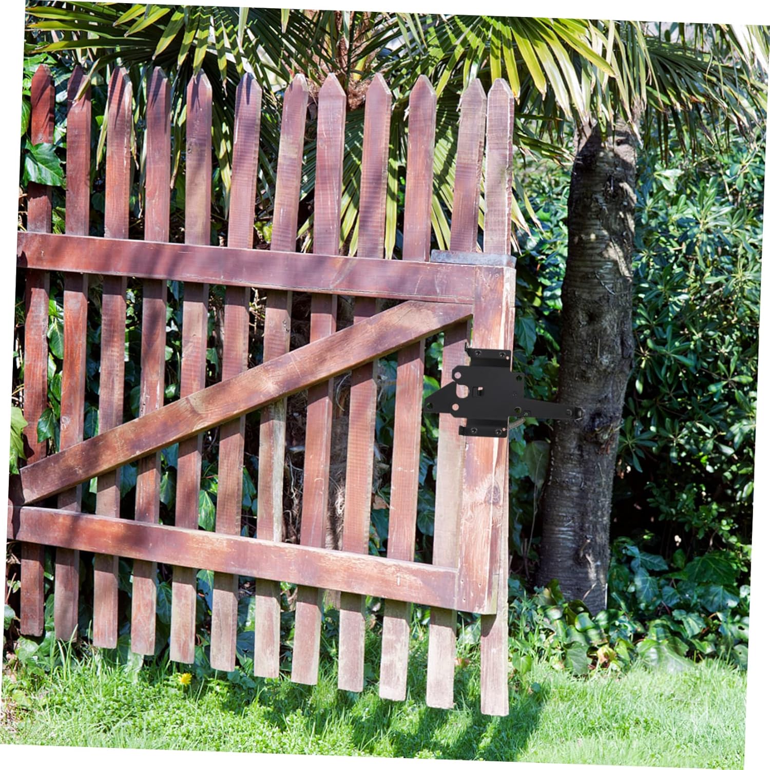 jojofuny Heavy Duty Gate Hinge Latch Easy to Install for Wooden Fences Privacy Gates and Garden Doors Non-Scratching Extra Mounting Screws