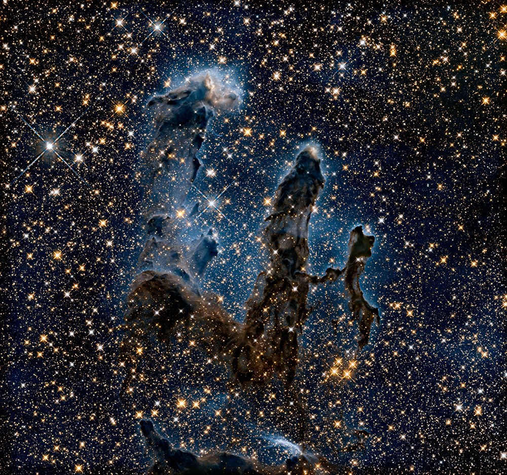 Affiche Piliers de la Création Hubble en impression mate d'archive grand format pour salon