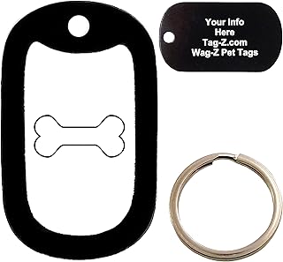 Custom Engraved Pet Tag - Dog Bone - White - Dog Tag - Tag-Z Wag-Z